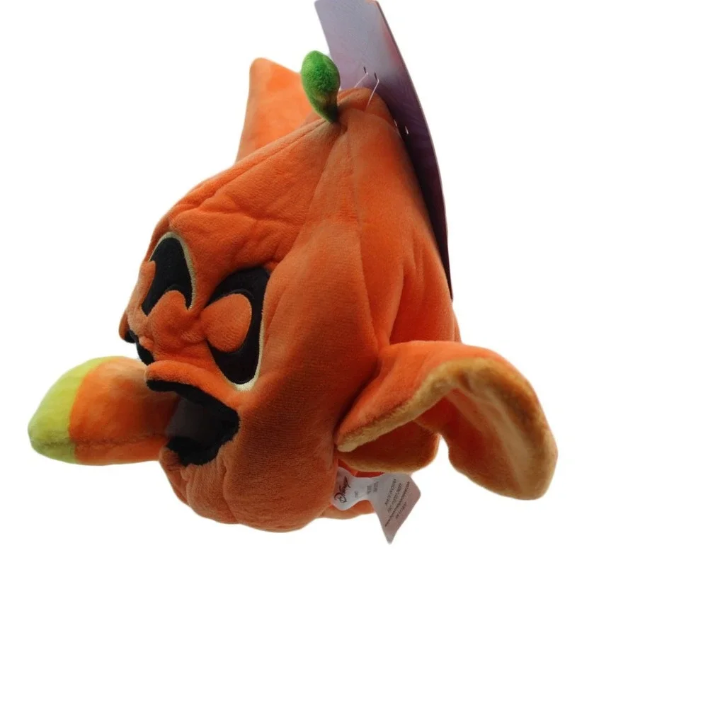 Disney Stitch Halloween Pumpkin Plush Pet Toy Orange Squeaky Toy New
